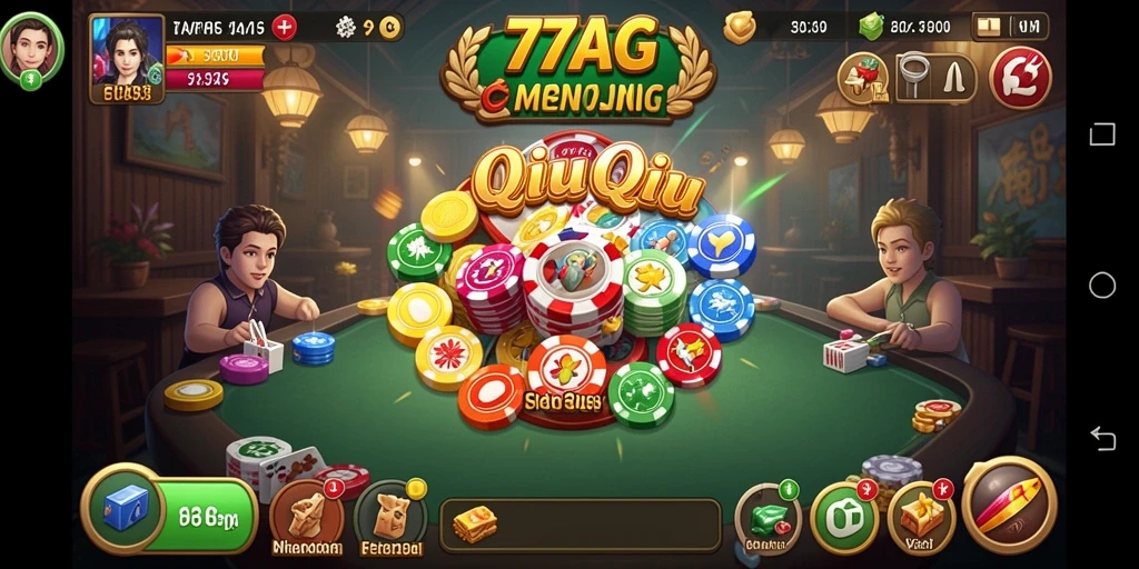 Screenshot gameplay QiuQiu 77AG yang seru dan kompetitif.