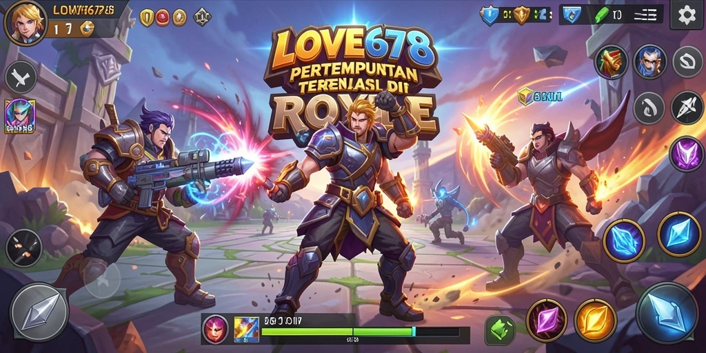 Screenshot gameplay LOVE678 menunjukkan aksi pertempuran yang mendebarkan.