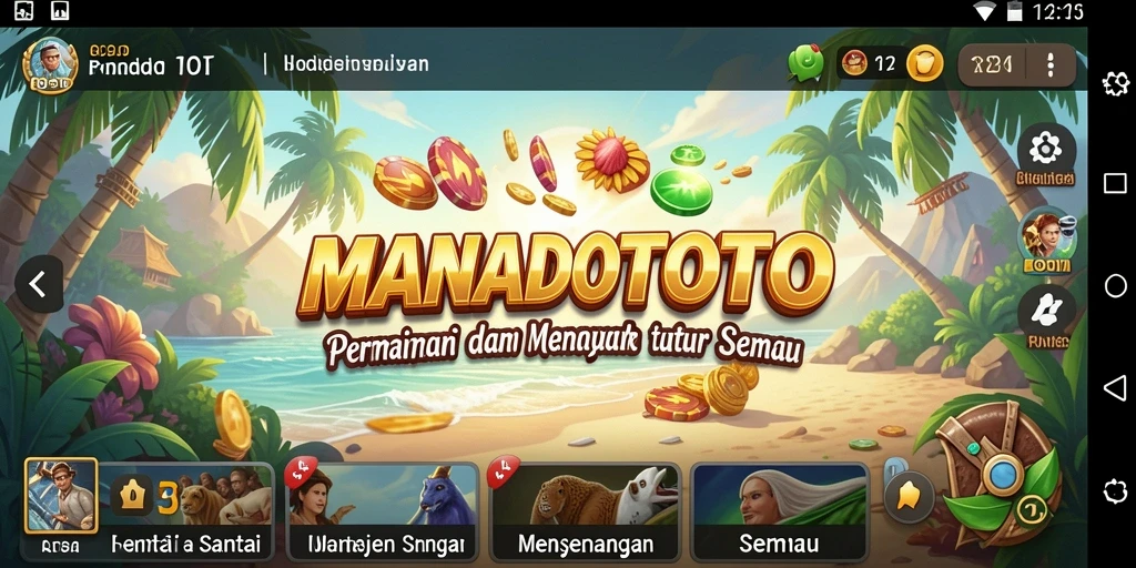 Screenshot gameplay MANADOTOTO yang menunjukkan keseruan bermain.